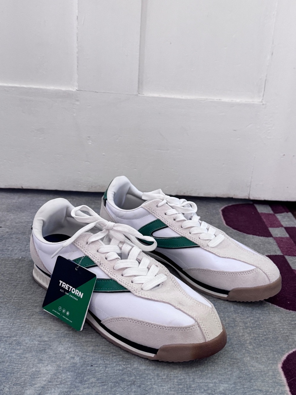 Tretorn Kristine Elite G White Green Retro Sneaker NWT Size 10